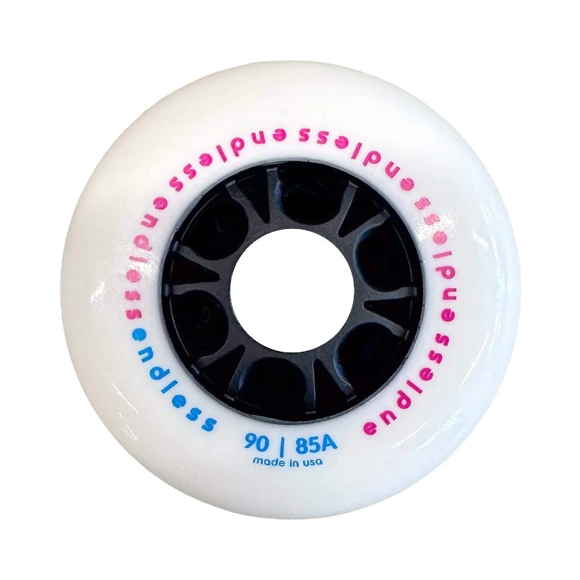 Endless White 90mm Wheels - Set Of 8 1 Endless White 90mm Wheels - Set Of 8