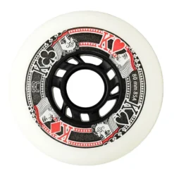FR Street Kings Inline Skate Wheels 85a - White 4 Pack