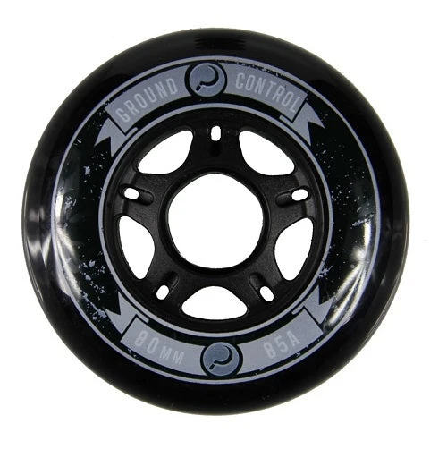 Ground Control Black Wheels 80mm 85a - Set Of 4 1 Ground Control Black Wheels 80mm 85a - Set Of 4