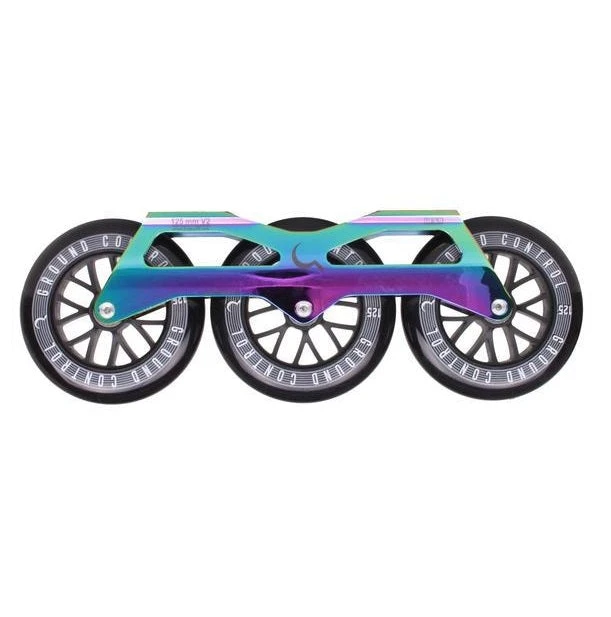 Ground Control Tri Skate Frame V2 125mm Complete Setup - Oil Slick