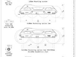 Iqon CL Decode Pro 90 Dark 165mm Mount Frames And Bearings Combo -Stylish Skates iqon cl decode pro 90 165mm mount frame specs