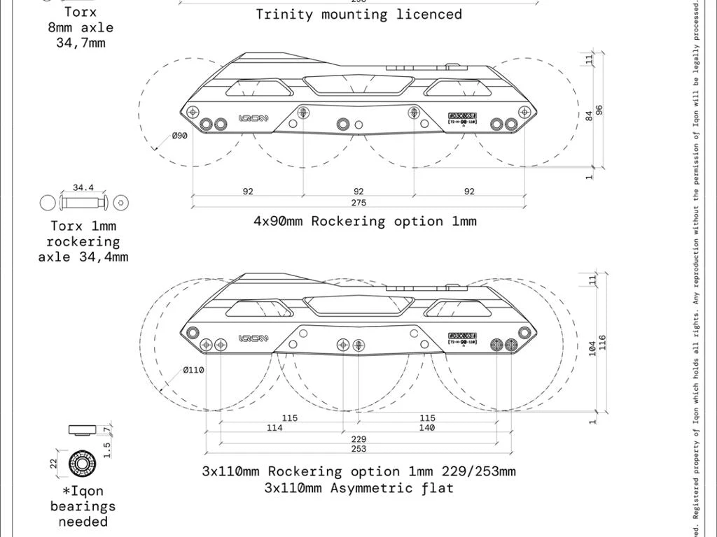 Iqon TR Decode Pro 80 Light Trinity Frames And Bearings Combo 4 Iqon TR Decode Pro 80 Light Trinity Frames And Bearings Combo - Image 4