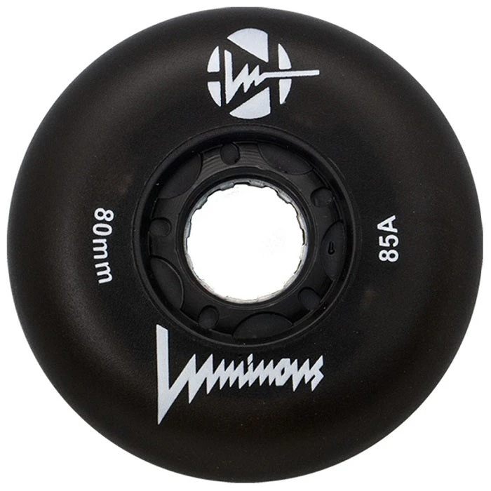 Luminous Light Up Inline Skate Wheels - Black 4 Pack 1 Luminous Light Up Inline Skate Wheels - Black 4 Pack