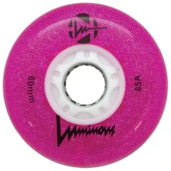 Luminous Light Up Inline Skate Wheels - Pink Glitter 4 Pack