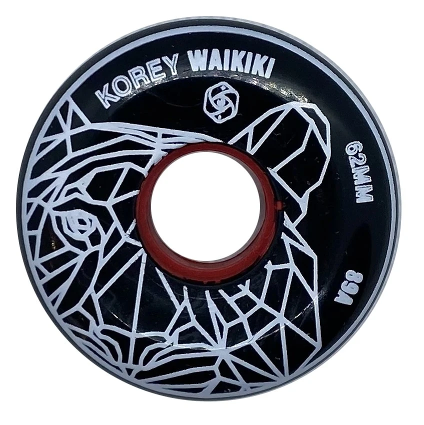 Red Eye Korey Waikiki Black Wheels 62mm 89a - Set Of 4 1 Red Eye Korey Waikiki Black Wheels 62mm 89a - Set Of 4