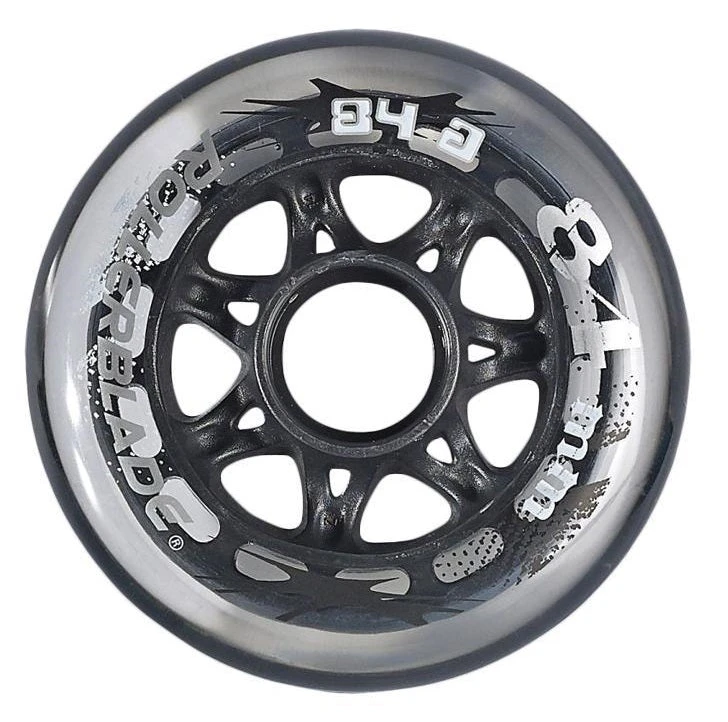 Rollerblade Recreational Wheels 84mm 84a - Set Of 8 1 Rollerblade Recreational Wheels 84mm 84a - Set Of 8