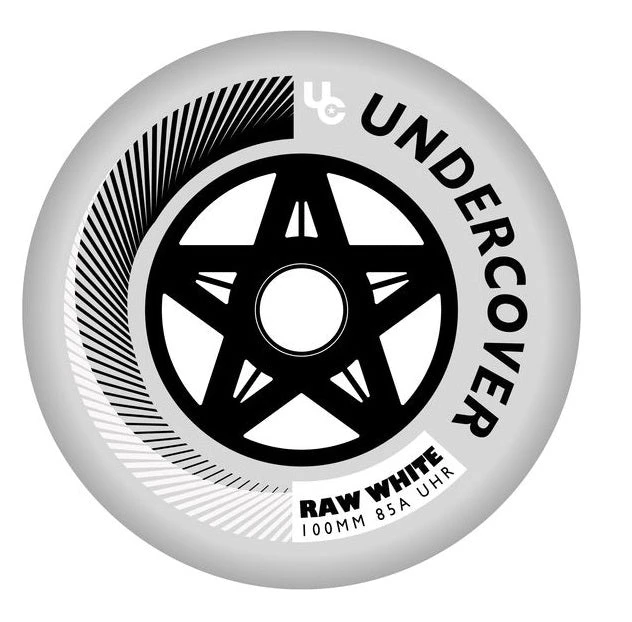 Undercover Raw White Wheels Bullet Radius 100mm 85a - Set Of 8 1 Undercover Raw White Wheels Bullet Radius 100mm 85a - Set Of 8
